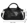 thumbnail image 2 of Boston Bag Women Soft PU Leather Travel Fashion Large Capacity One Shoulder Purse Black Free Size, 2 of 3