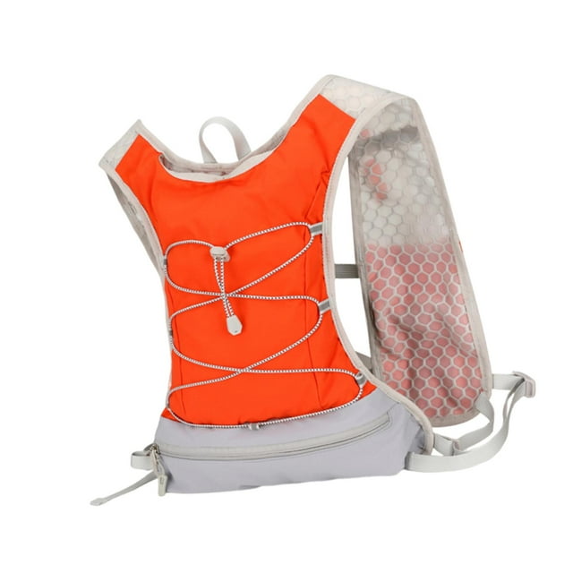 Almencla Men Running Vest Reflective Gear Outdoor Sports Bag for Hiking Trail Jogging Orange