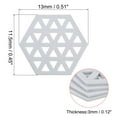 thumbnail image 2 of Uxcell Felt Coasters, Hexagonal Pad Coaster for Drink Cup Pot Bowl Vase, White 4 Pack, 2 of 5