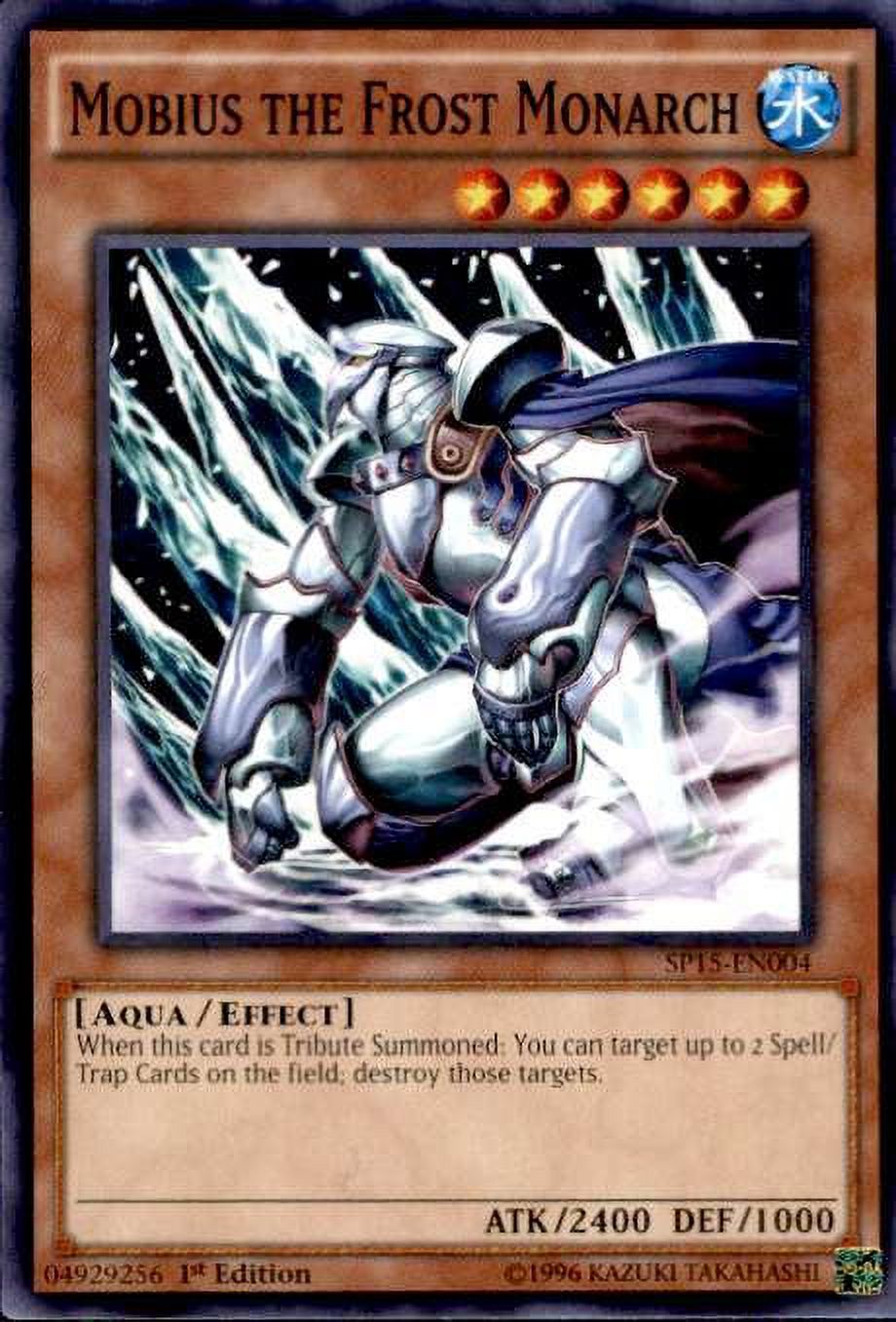YuGiOh 2015 Star Pack ARC-V Shatterfoil Rare Mobius the Frost Monarch SP15-EN004