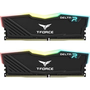 TEAMGROUP TF3D416G3200HC16CDC01 T-Force Delta RGB DDR4 16GB (2x8GB) 3200MHz (PC4-25600) CL16 Desktop Memory,Black