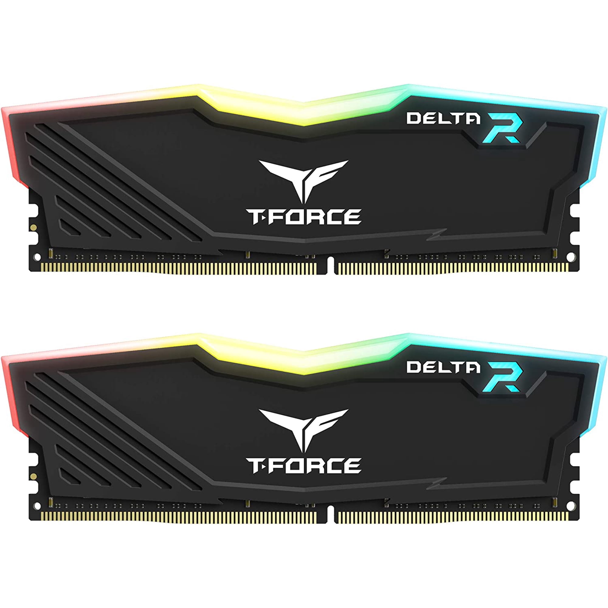 TEAMGROUP TF3D416G3200HC16CDC01 T-Force Delta RGB DDR4 16GB (2x8GB) 3200MHz (PC4-25600) CL16 Desktop Memory,Black