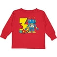 thumbnail image 3 of Inktastic 3rd Birthday Robot Boys or Girls Long Sleeve Toddler T-Shirt, 3 of 5