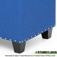 thumbnail image 6 of WSSYzyzf 25 Inches Storage Ottoman, Upholstered Linen Foot Rest Stool for Couch with Hinged Lid, Ottoman with Storage for Living Room, Bedroom, Entryway, Load up to 600 lbs, Blue, 6 of 18