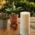 thumbnail image 3 of Luminara Outdoor Moving Flame 3.75" Pillar Flameless LED Candle, Plastic, Ivory (9-inch), 3 of 7