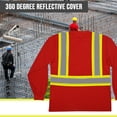 thumbnail image 4 of North 15 High-Visibility 4" Contrast Reflective Long Sleeve Red Safety T-Shirt with Moisture Wicking Mesh-6691LS-XL, 4 of 6