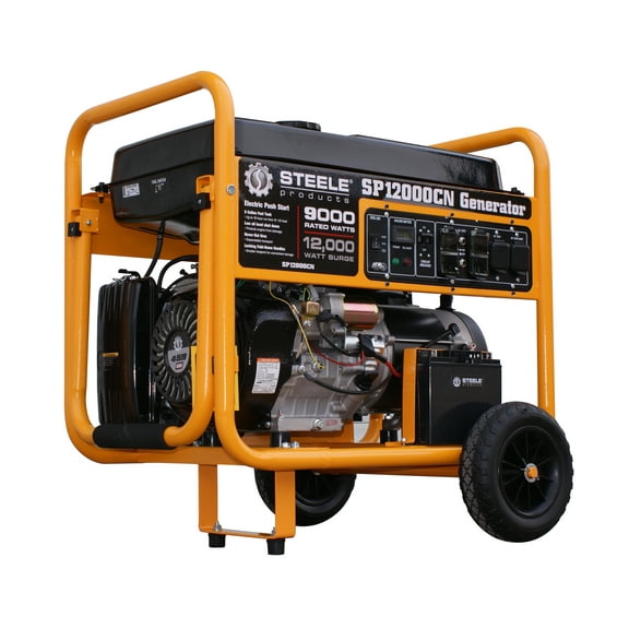 Steele Products 12,000-Watt Gasoline Powered Electric Start Portable Generator CARB Approved