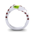 thumbnail image 4 of 1.20 Carat Natural Diamond Peridot & Garnet Gemstone Beautiful Bridal Ring for Women Solid 14K White Gold Size 7 by Diamond-Capitals, 4 of 8