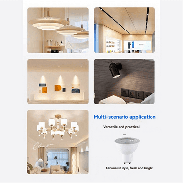 10PCS Ceiling Spotlight Set 7W GU10 Base Energy Saving Downlight LED Light Indoor Lighting 6000K White Light