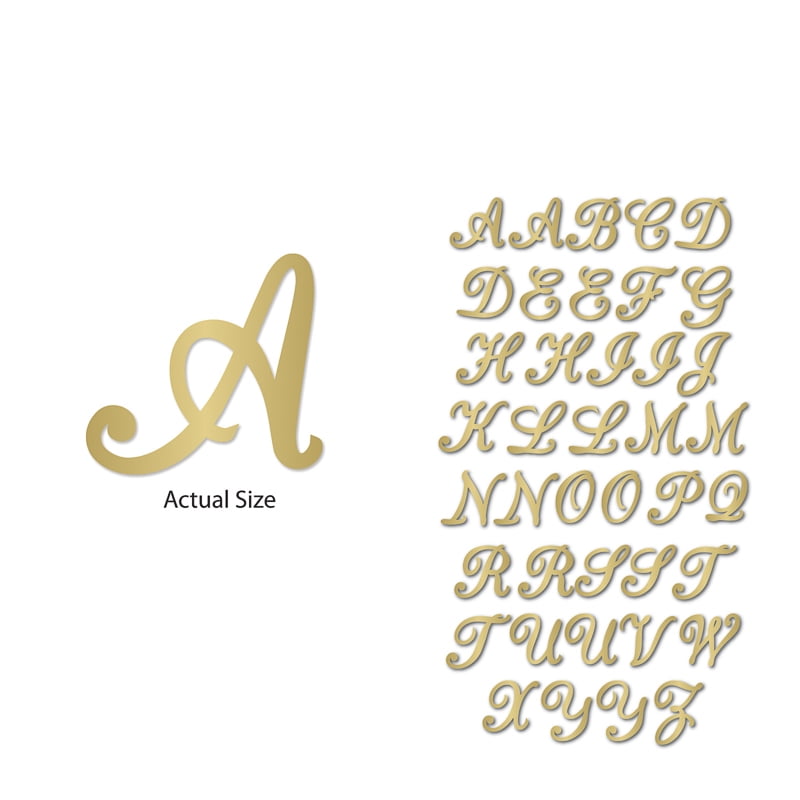 Script Gold Letter Stickers: Chipboard, 1.5 inches, 40 pack - Walmart.com - Walmart.com