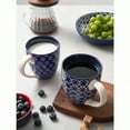 thumbnail image 2 of Coffee Mugs Set of 6 16 oz Large Porcelain Coffee Cups with Handle for Coffee Tea and Cocoa Ceramic Coffee Mug for Women Men Housewarming Wedding Gift Vintage Blue, 2 of 6