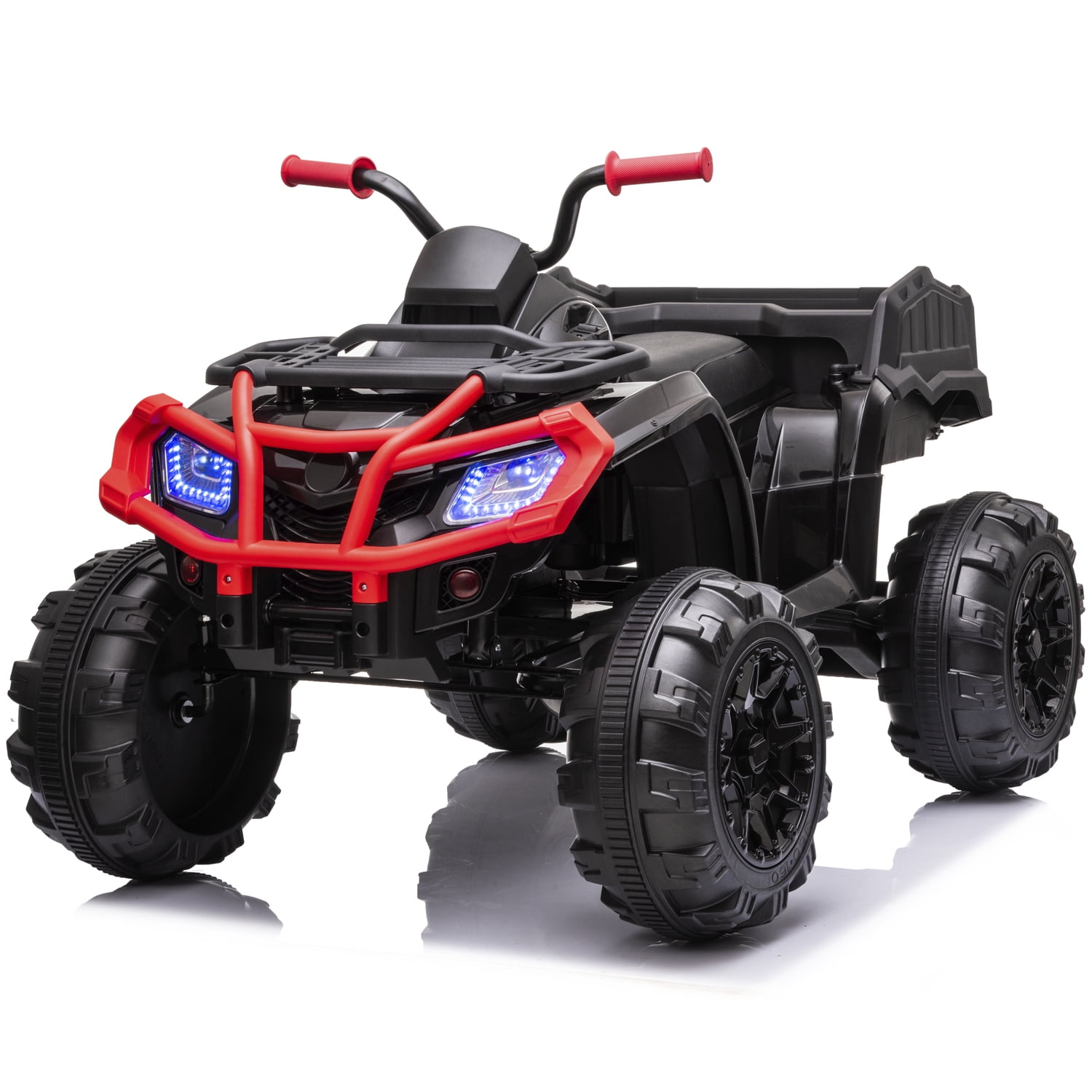 Details about   Kids Ride On 12V ATV 4 Wheels Suspension 2 x 45W Car MP3 RC LED MP3 USB LED Blue 
