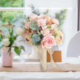 thumbnail image 6 of Kuntesetty Artificial Flowers Wedding Bridal Bouquet Centerpiece Rustic Wedding Bouquet for style C, 6 of 9
