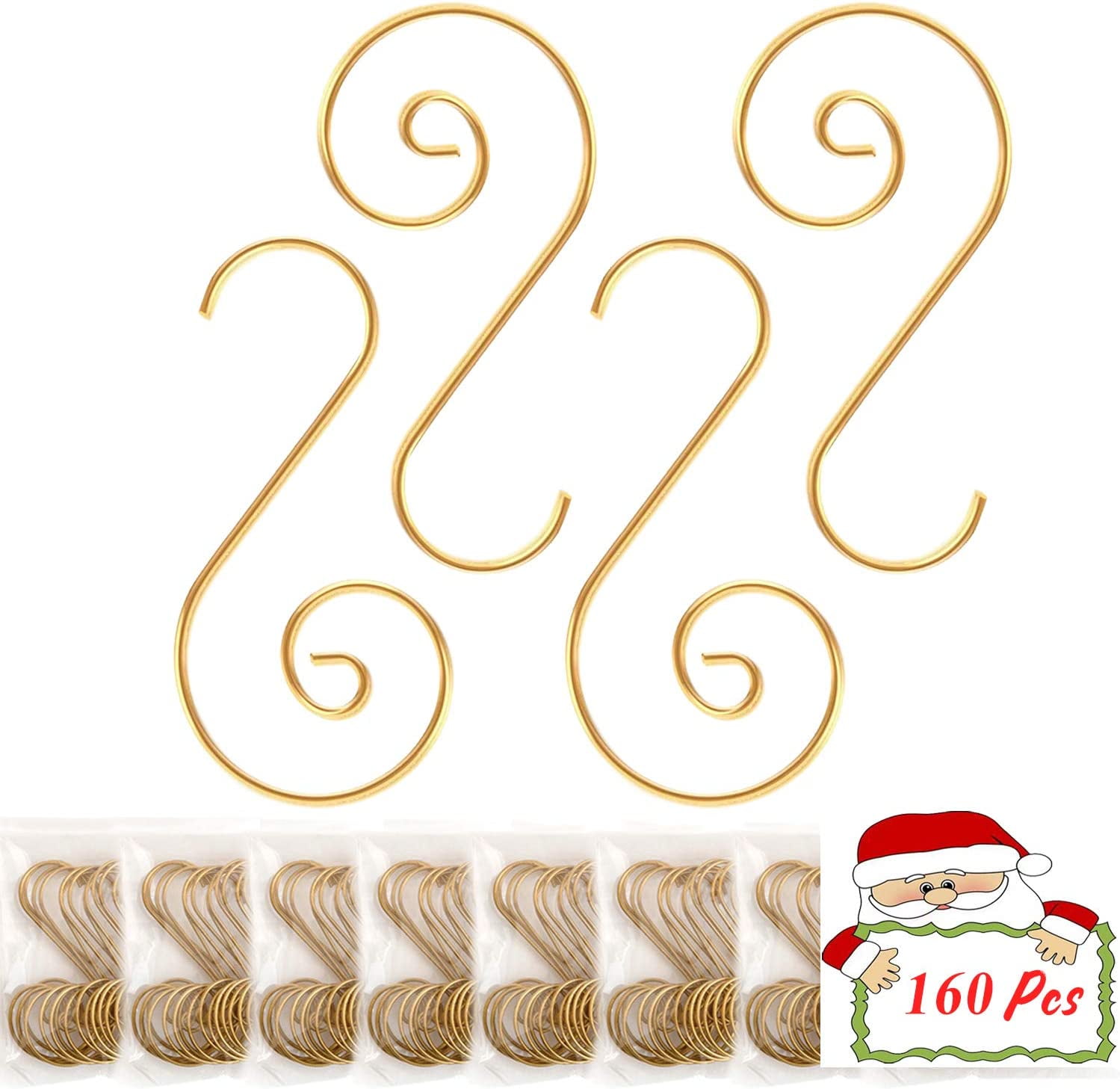 Christmas Ornament Hooks 160 Pcs Christmas Tree Ornament Hangers Hooks for Christmas Tree
