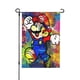 thumbnail image 1 of Bandera de jardín de temporada de Mario, bandera de patio de doble cara, bandera navideña para decoraciones navideñas al aire libre, 1 of 8