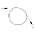 thumbnail image 1 of Cable de acero inoxidable recubierto de vinilo Uxcell con lazo, cadena de seguridad de alambre flexible para iluminación exterior 1/8" 4ft transparente, 1 of 7