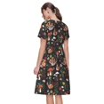 thumbnail image 2 of Bixox Robe d'Été à Manches Courtes pour Femmes Robe Ample Longueur Genou avec Poches-Champignon Escargot, 2 of 7