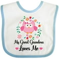 thumbnail image 3 of Inktastic My Great Grandma Loves Me Owl Girls Baby Bib, 3 of 4
