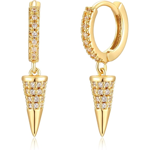 Gold Heart Hoop Earrings Huggie Earrings For Women 14K Gold Plated Small Hoops Earrings[Z3749]