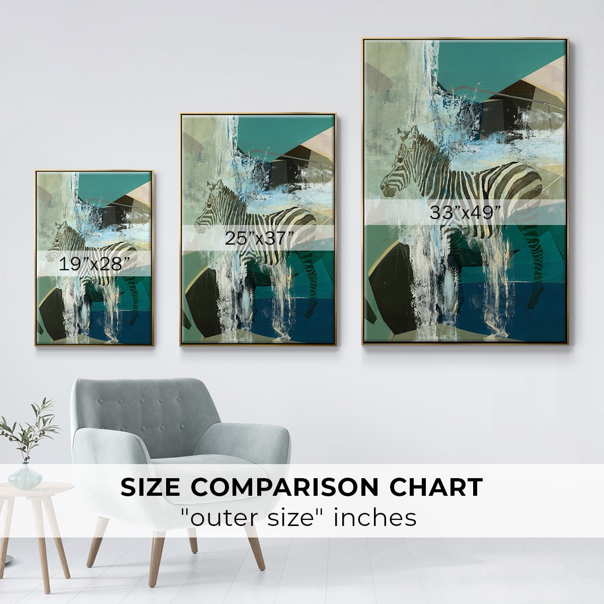 Crossing the Lines Framed Premium Gallery Wrapped Canvas - Ready to Hang - 17 x 25 - Gold Floating Frame