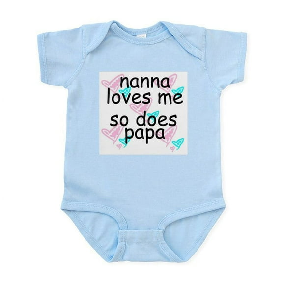 CafePress - NANA LOVES ME SO DOES PAPA Infant Creeper - Baby Light Bodysuit, Size Newborn - 24 Months