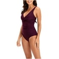 thumbnail image 2 of Maillots de Bain une Pièce pour Femmes, Maillot Froncé à Torsade devant, Contrôle du Ventre, Monokini, 2 of 7