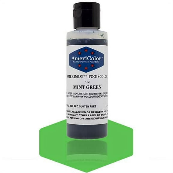 AmeriColor AmeriMist Mint Green, 4.5 Ounce, Airbrush Food Color
