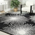 thumbnail image 1 of Safavieh Handmade Soho Herb Botanical N.Z. Wool Rug Black/White/5' 6''L x 3' 6''W/Small Rectangle, 1 of 1