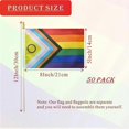 thumbnail image 4 of 50 Pack Intersex Progress Gay Pride Stick Flag Small Mini Rainbow Hand Held Lgbtq Flags,5x8 Inch, 4 of 5