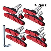 Road Bike V-Brake Pads - Rubber Brake Shoes for City & Folding Bikes, 70mm All-Weather Non-Squeal Braking