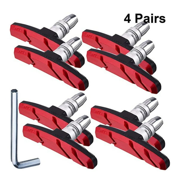 Xihbxyly Pastillas de Freno para Bicicleta, Caucho de Alto Rendimiento, Resistentes a La Intemperie, Reducen El Chirrido, Compatibles con Bicicletas Urbanas y Plegables, Longitud de 70 Mm, Juego de 4