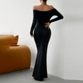 thumbnail image 3 of Hvot&aat Elegant Formal Long Dress for Women Solid Color Slit Evening Dress Cocktail Party Wedding Prom Gowns, 3 of 3