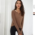 thumbnail image 2 of Camiseta deportiva de manga larga de hilo de secado rápido y transpirable para primavera y verano para mujer, para correr, fitness, yoga, informal, 2 of 6