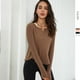 thumbnail image 2 of Camiseta deportiva de manga larga de hilo de secado rápido y transpirable para primavera y verano para mujer, para correr, fitness, yoga, informal, 2 of 5