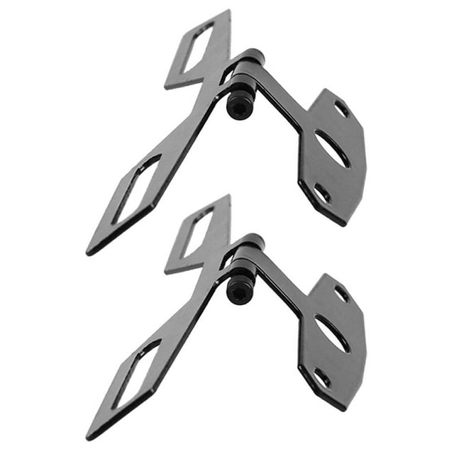 jinwen 2pcs Robuste Réglable Plaque d'Immatriculation Cadre Support de Feu Arrière Pliage