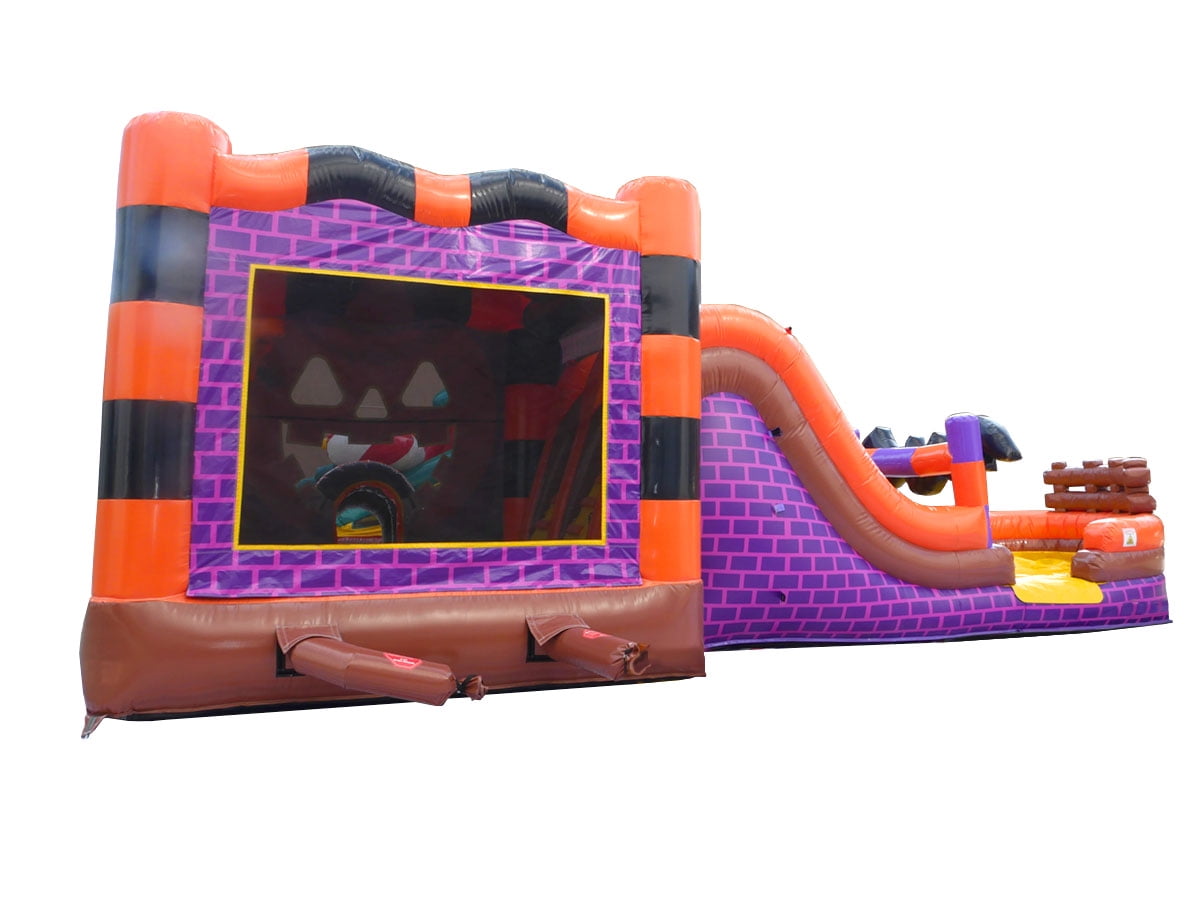 TentandTable Mega Dual Lane Inflatable Water Slide Bounce House Combo with Blower, Halloween
