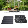 thumbnail image 3 of 100W Solar Panel Fan Kit Weatherproof Solar Powered Fan Exhaust Portable Ventilator with Metal Protection Mesh, 3 of 7