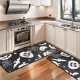thumbnail image 3 of Kitchen Rugs Sets Of 2,Halloween White Ghosts Pumpkins and Spider Webs Anti Fatigue Kitchen Mat Rugs Non Slip Washable,Decorative Kitchen Floor Mats for Kitchen,Sink,Laundry,17"x47"+17"x47", 3 of 5