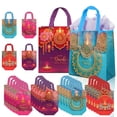 thumbnail image 5 of Diwali Non-Woven Gift Tote Bags Reusable Decorative with Diya & Mandala Patterns, Colorful Festival Party Favor Packaging Bags 4 Styles, 5 of 7