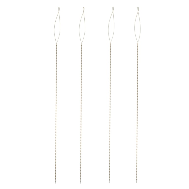 Beadalon Collapsible Eye Needles - 2.5 Inch Medium, 4 Pack, Flexible For Small Bead Holes