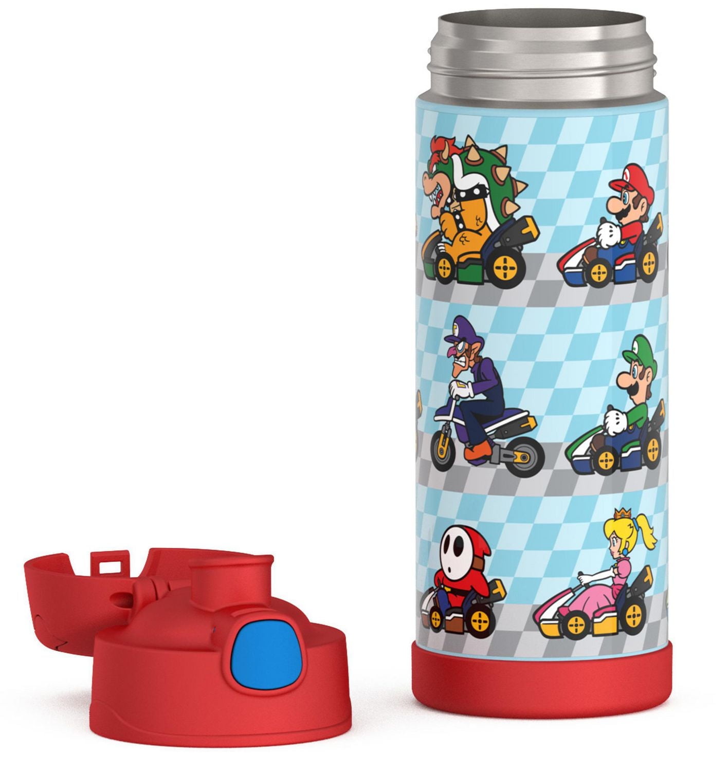 Thermos 16 Oz Stainless Steel Vacuum Insulated Bottle, Super Mario