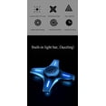 thumbnail image 4 of Spinner de mano metálico con luz brillante; los juguetes antiestrés absorben la luz solar y la liberan en la oscuridad. Los spinners antiestrés alivian la ansiedad y ayudan a pasar el rato. (A), 4 of 5