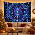 thumbnail image 3 of Botanical Mandala With Moons and Planets, Mystical Boho Style for Celestial Art Lovers, Cosmic Wall Art, Housewarming Gift, Tapestry Wall Hanging for Bedroom and Meditation Room, 3 of 7