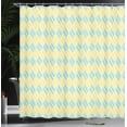thumbnail image 3 of Ambesonne Ethnic Shower Curtain, Style Oval Shapes, 69"Wx70"L, Mint Green Yellow White, 3 of 4
