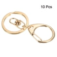 thumbnail image 3 of Uxcell Key Chain Rings D Ring Clasps Keyring Holder for Arts DIY, Gold 10 Pack, 3 of 5