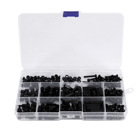 

260PCS M3 Male Female Nylon Hex Spacer Standoff Screw Nut Threaded Pillar PCB Motherboard Assorted Assortment Kit