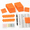 Fluorescent Orange-Fluorescent Color, variant on 800 Sheet Morandi Gray Morandi Color Transparent Sticky Note Set with Dual-Tip Marker