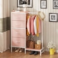 thumbnail image 2 of Dresser HIGDBFE - Cómoda con estante para colgar, 4 cajones, color rosa, 2 of 8