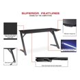thumbnail image 2 of OSP Home Furnishings Beta Battlestation Gaming Desk with Bluetooth RGB LED Lights, Matte Blue, 2 of 2