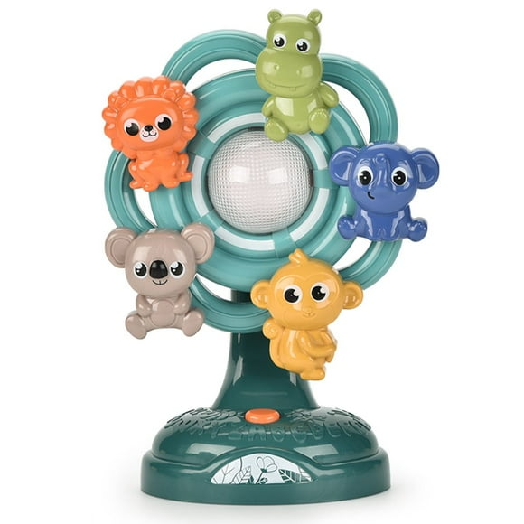 CNKOO Animal Ferris Wheel Spinning Wheel Toy with Music and Light Spin and Learn Ferris Wheel Spin and Discover Wheel Early Education Toys